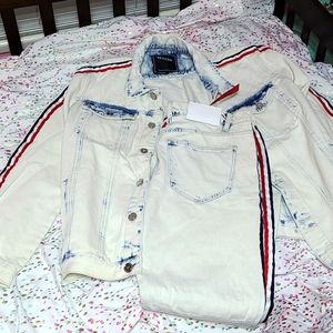 Mens 3xl jacket, size 38/40 skinny jeans suit